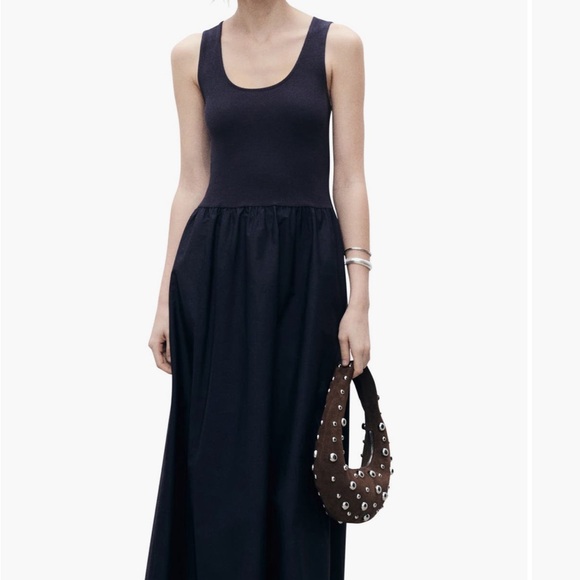 Mango Valvi Mixed Media Maxi Dress Size 4 - Picture 1 of 6